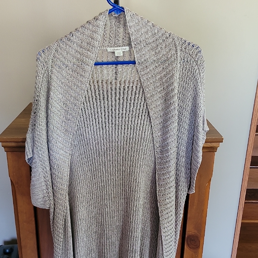 Coldwater Creek Gray Knit Shrug Sweater